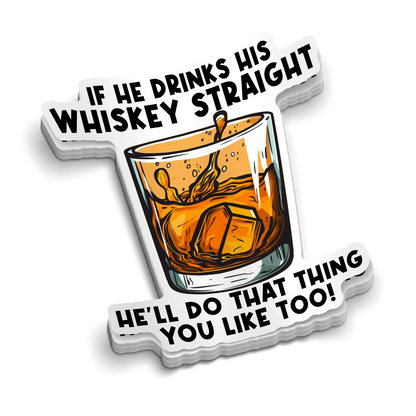 Whiskey Straight - Hard Hat Decal