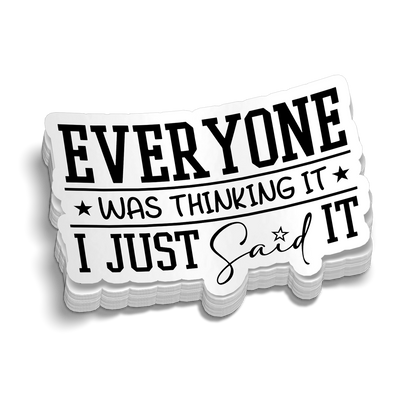 Thinking It  Hard Hat Decal