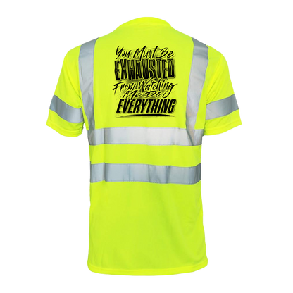 Exhausted - Reflective Safety T-Shirt