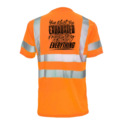 Exhausted - Reflective Safety T-Shirt