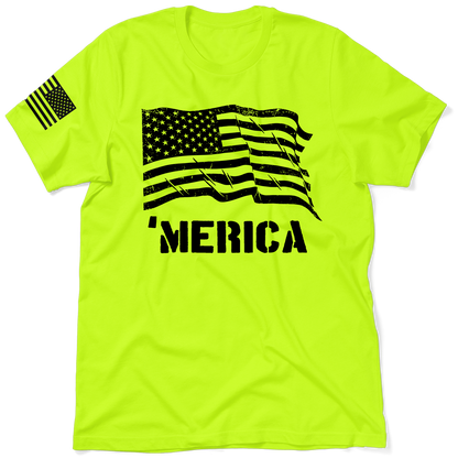 Merica - Safety Yellow T-Shirt
