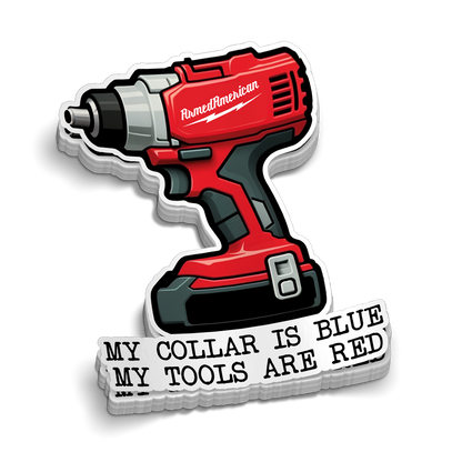 Red Tools Hard Hat Decal