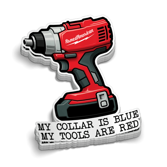 Red Tools Hard Hat Decal - Armed American Supply