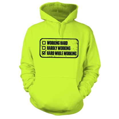 Working Hard - Safety Yellow Hoodie