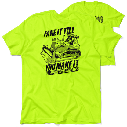 Blue Collar George Fake It - Safety T-Shirt