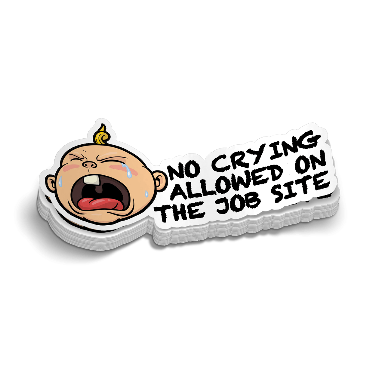 No Crying - Hard Hat Decal - Armed American Supply