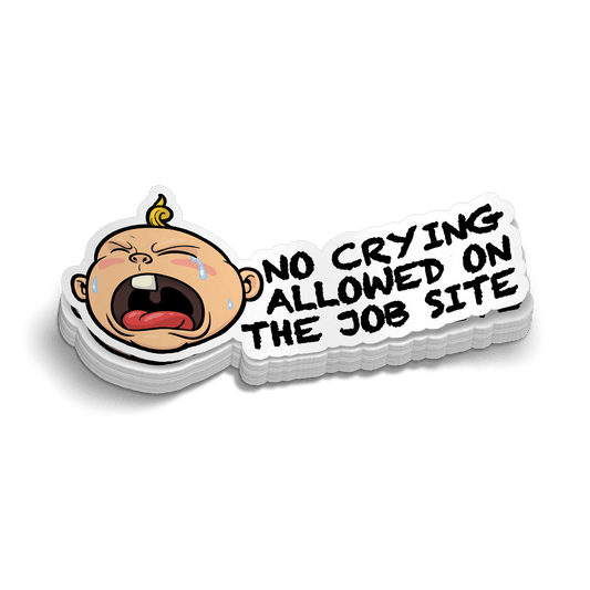 No Crying - Hard Hat Decal - Armed American Supply