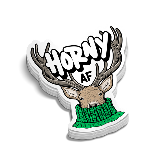 Horny AF - Hard Hat Decal