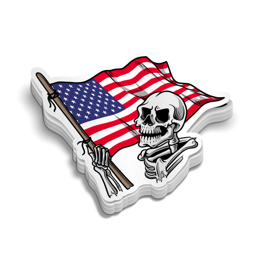 American Skeleton - Hard Hat Decal