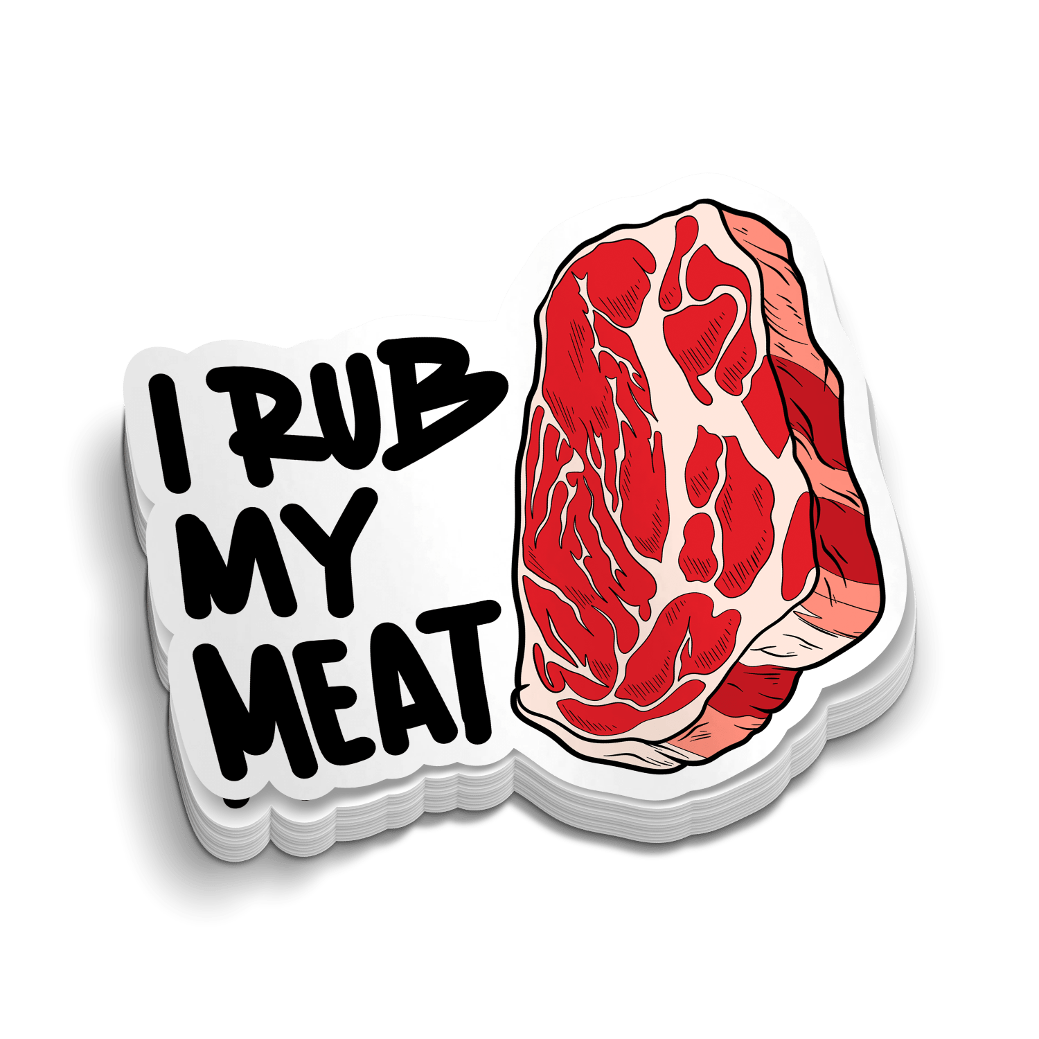 Rub Meat - Hard Hat Decal - Armed American Supply
