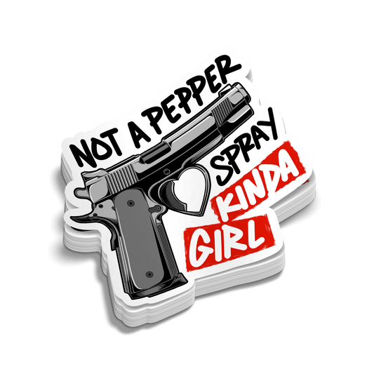 Pepper Spray Girl - Hard Hat Decal - Armed American Supply