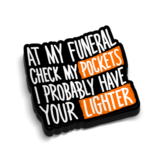Funeral Lighter - Hard Hat Decal - Armed American Supply