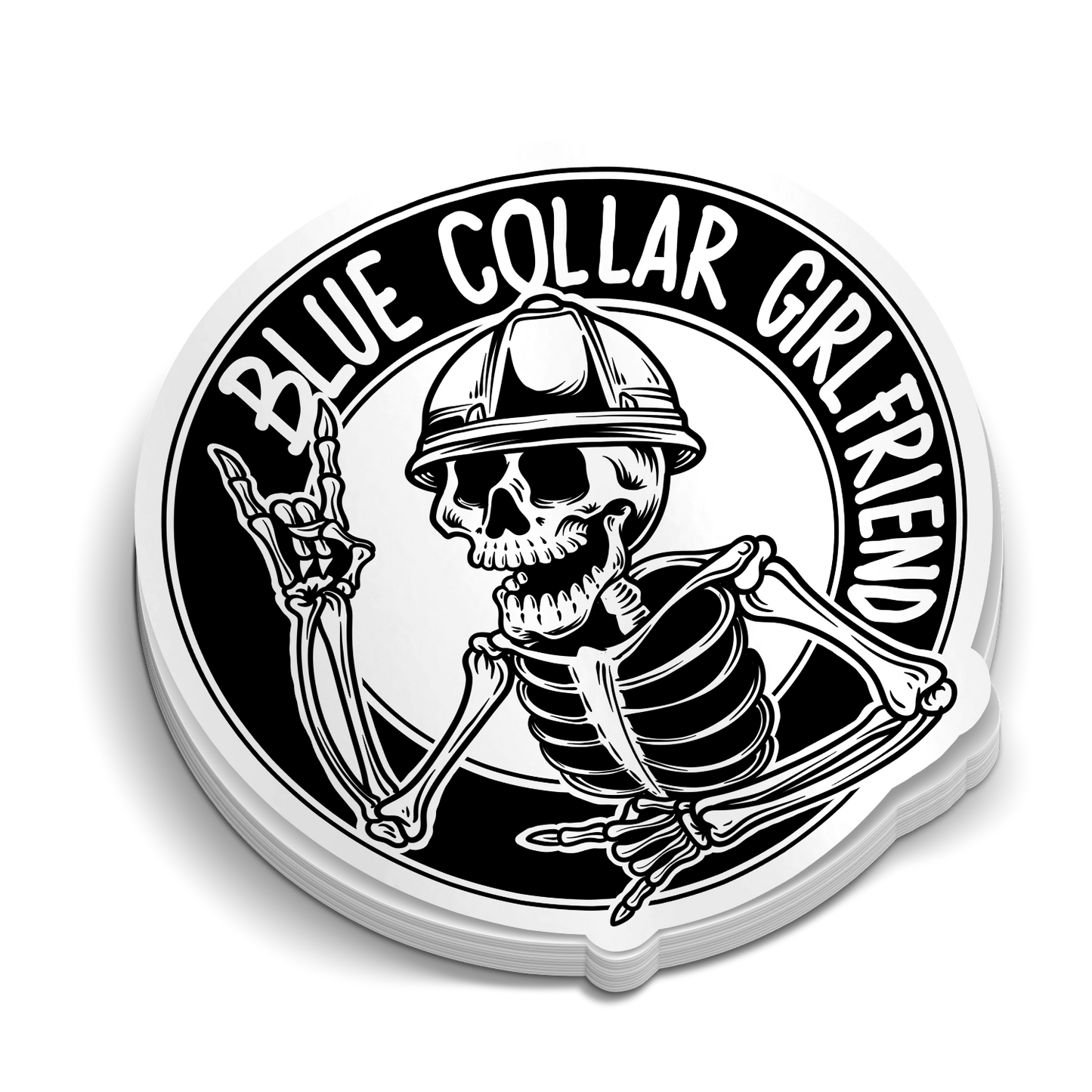 Blue Collar Girlfriend - Hard Hat Decal
