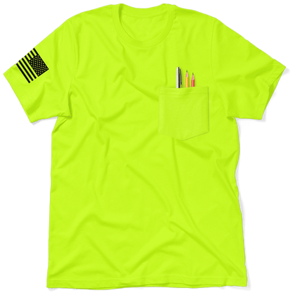 HR Violation - Safety Yellow Pocket T-Shirt - Armed American Supply