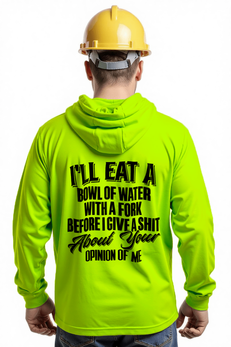Opinion Of Me - Safety Yellow Hi - Vis Hoodie - Armed American Supply