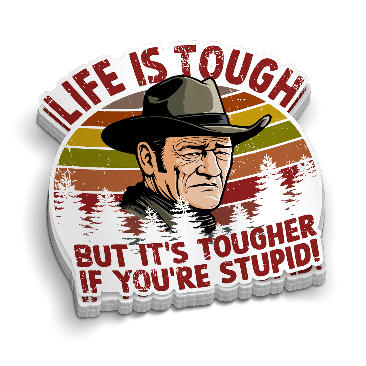 Life Is Tough Hard Hat Decal - Armed American Supply