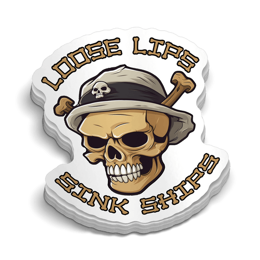 Loose Lips Hard Hat Decal - Armed American Supply
