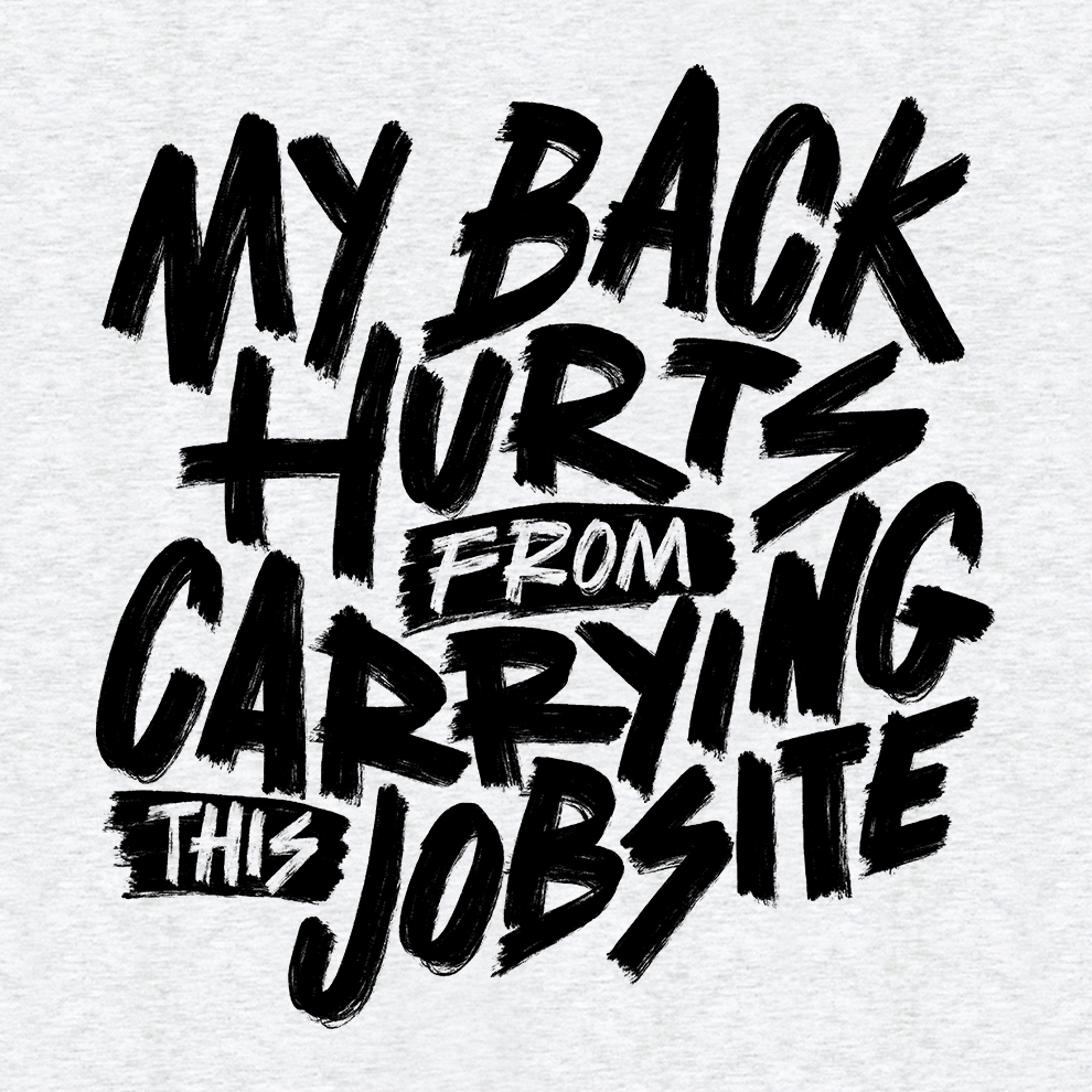 My Back Hurts - Safety Yellow - T Shirt