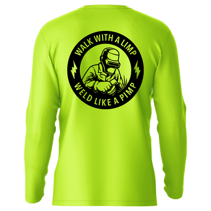 Weld Like a Pimp - Hi-Visibility UPF 50 Long Sleeve Sun Shirt