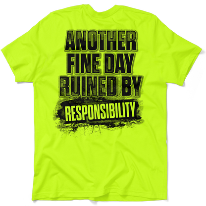 Responsibility - Safety Yellow Pocket T-Shirt