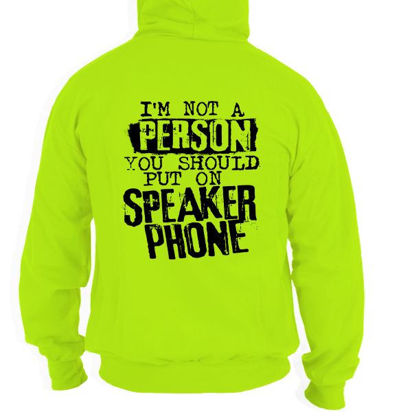 Speaker Phone - Hi Vis Hoodie