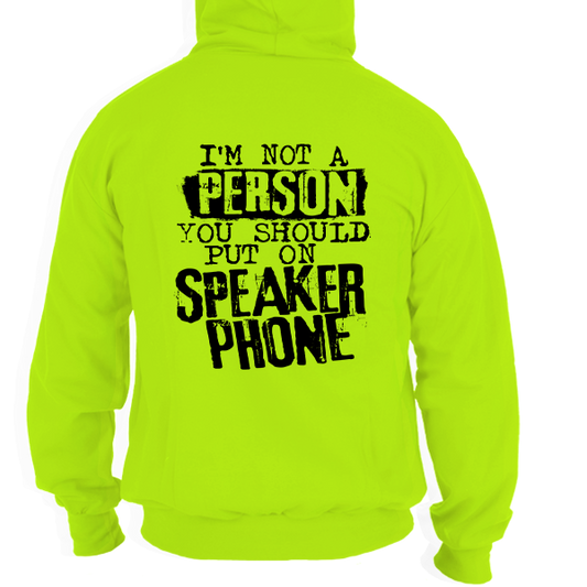 Speaker Phone - Hi Vis Hoodie