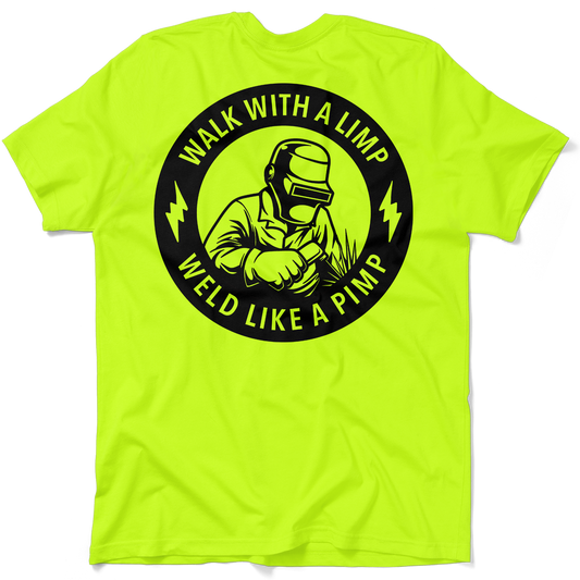 Weld Like a Pimp - Safety Yellow Pocket T-Shirt