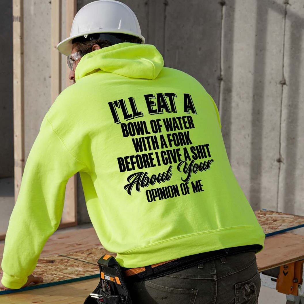 Opinion Of Me - Safety Yellow Hi - Vis Hoodie - Armed American Supply