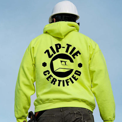 Zip Tie - Safety Yellow Hi - Vis Hoodie - Armed American Supply