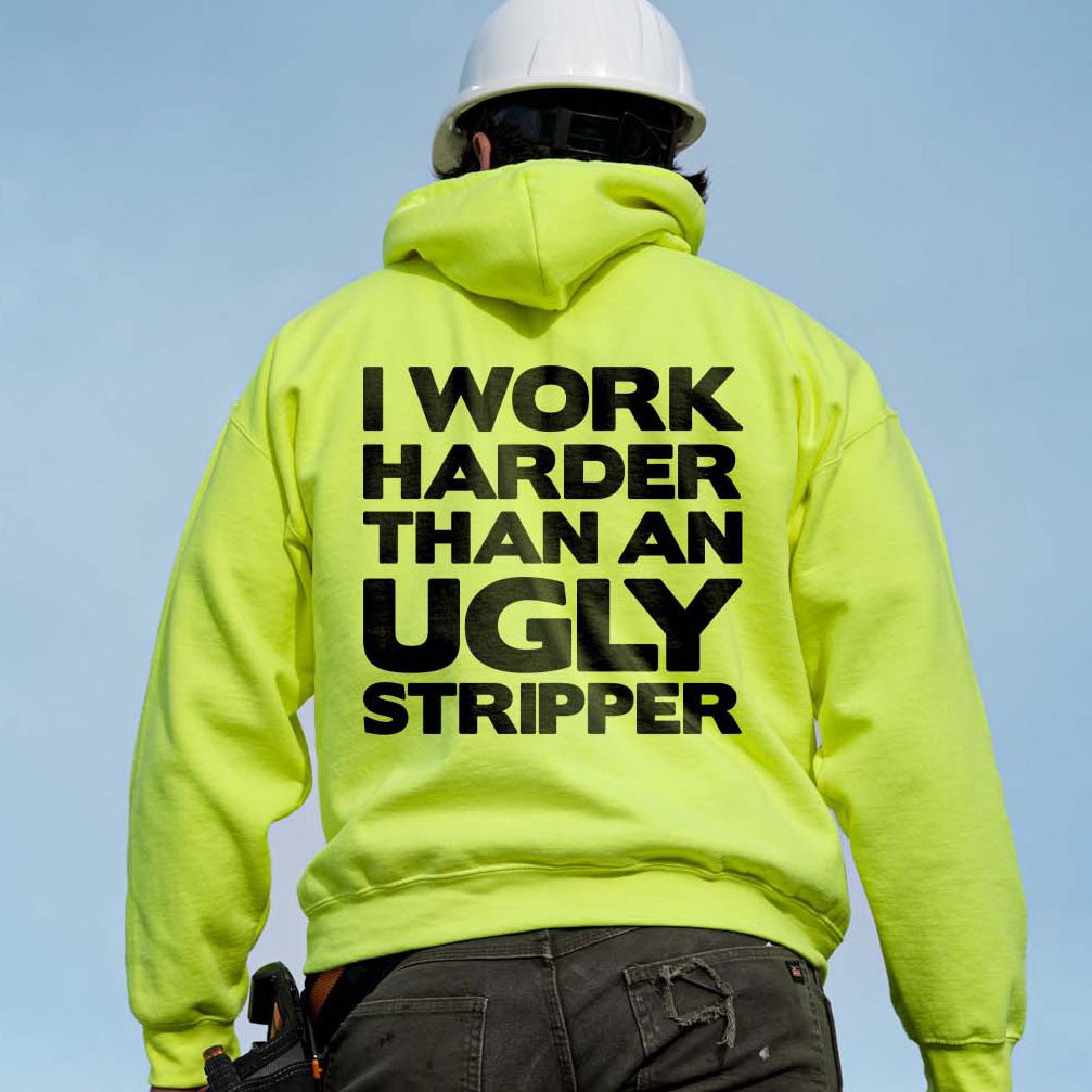 Work Harder - Hi Vis Hoodie - Armed American Supply