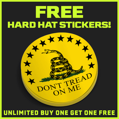 Don't tread On Me Hard Hat Decal - Armed American Supply