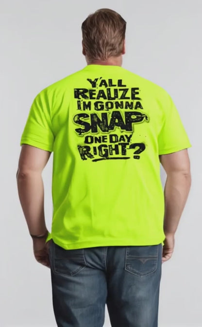 Snap - Safety Yellow Pocket T-Shirt