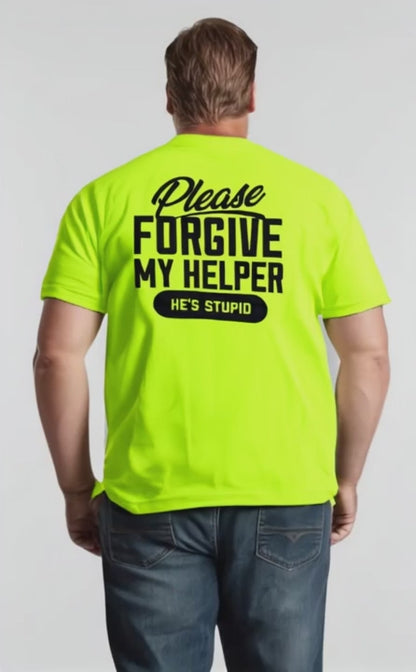 My Helper - Safety Yellow Pocket T-Shirt