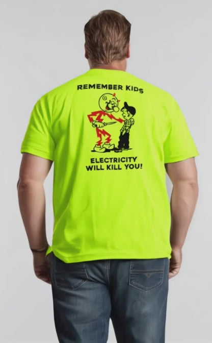 Remember Kids - Safety Yellow Pocket T-Shirt