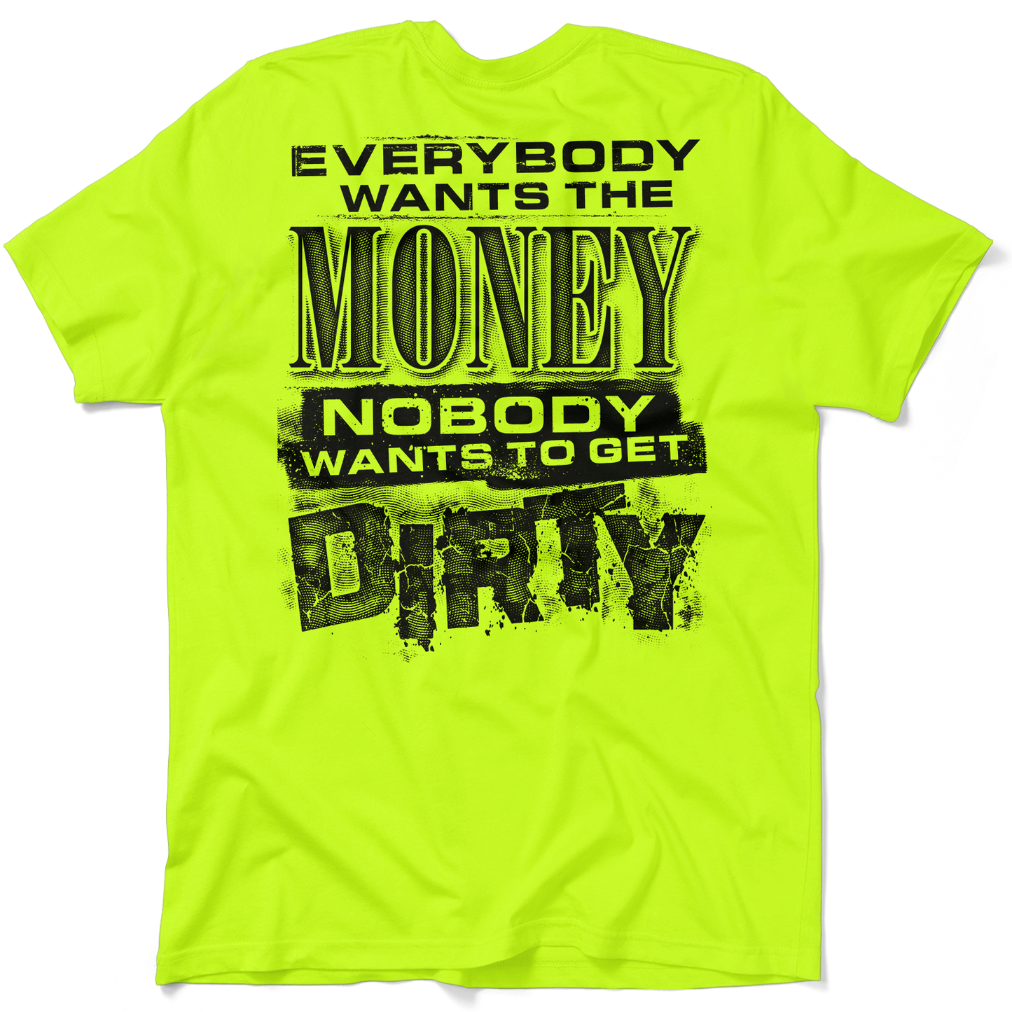 Dirty - Safety Yellow Hi-Vis T-Shirt