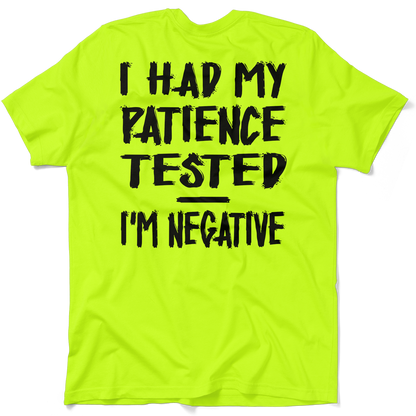 Patience - Safety Yellow T-Shirt