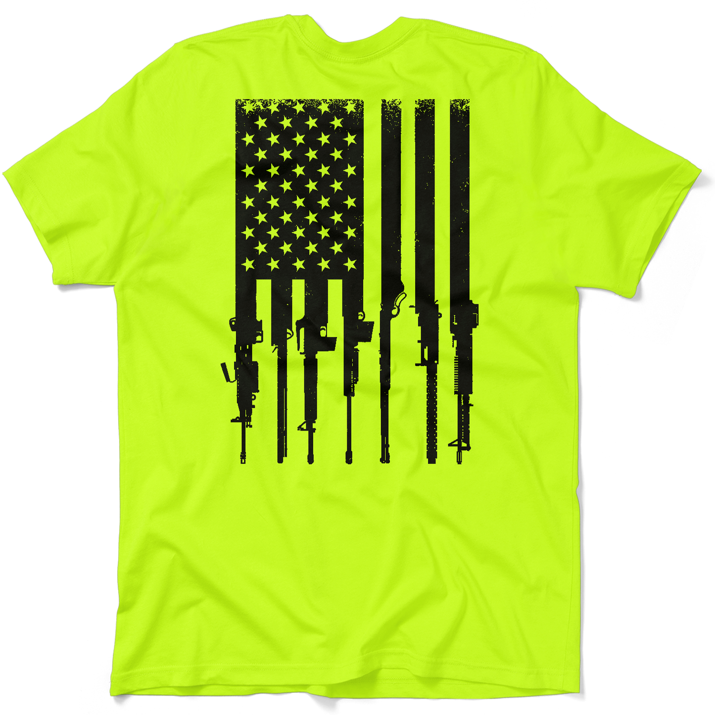 Rifle Flag - Safety Yellow T-Shirt
