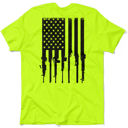 Rifle Flag - Safety Yellow T-Shirt