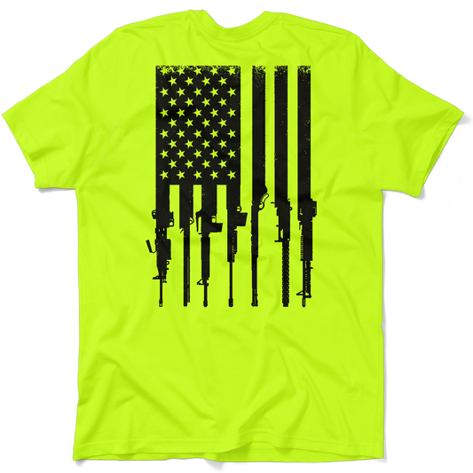 Rifle Flag - Safety Yellow T-Shirt